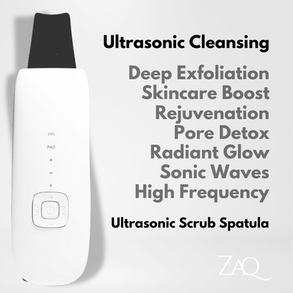 ZAQ Nova Ultrasonic Skin Scrubber Spatula – 33,000 Hz Deep Cleansing Device