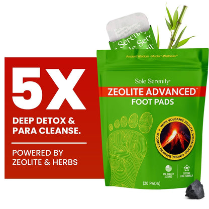 Sole Serenity 2-in-1 Detox Foot Pads - Zeolite, Ginger, Wormwood