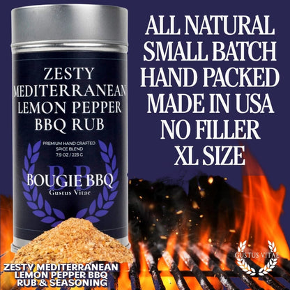 Zesty Mediterranean Lemon Pepper BBQ Rub & Seasoning